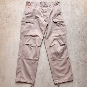 Empyre Cargo Pants Mens‎ 30 Beige Double Knee Wide Relaxed Y2K Skater Gorp